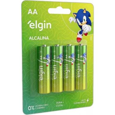 Imagem de Pilha Alcalina Aa Pequena Cartela Com 4 Unidades Elgin