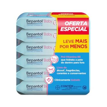 Imagem de Lenço Umedecido, Bepantol Baby, Leve 6 Pague Menos, Kit 288 unidades