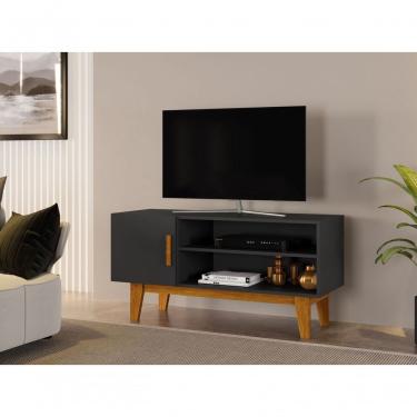 Imagem de Estante Para Tv 42' Sala Funcionalidade Design Versátil Cor:preto