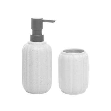 Imagem de Conjunto Para Banheiro Em Cerâmica Pumpkin Com 2 Peças Wolff Branco