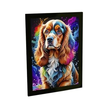 Imagem de Quadro Decorativo Cachorro Cocker Spaniel Cão Ilustração Colorida Decoração Poster Quarto Sala