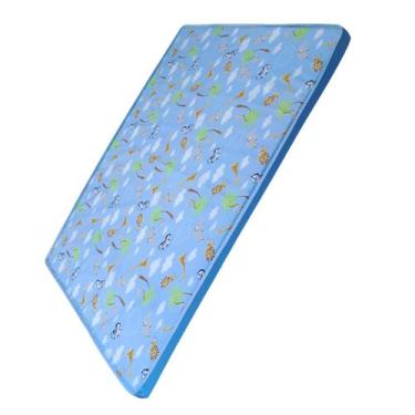 Imagem de Colchão Desmontável de Berço Dupla Face Impermeável Azul - Multiflex