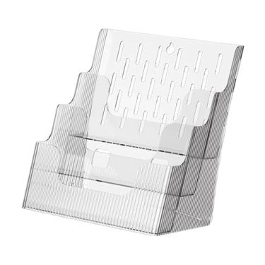 Imagem de Ioensy Organizador de arquivos de parede, organizador de correspondência, suporte vertical para organização de documentos, porta-revistas para livros, Branco