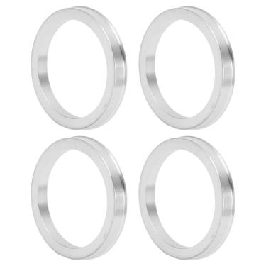 Imagem de INFINAUTO Anéis centralizados no cubo da roda do carro OD 78,1 mm para ID 63,4 mm eixo central de rodas amortecedores Hubrings liga de alumínio tom prata durável