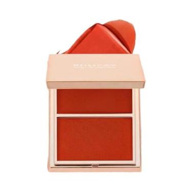 Imagem de Paleta De Blush Em Pó Cremoso Rosa Pêssego Double-Take Longa Duração A