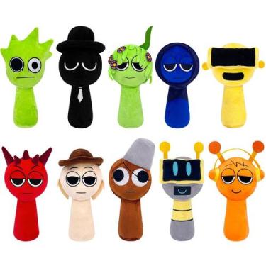 Imagem de Brinquedo de pelúcia Sprunki Horror Games de 10 polegadas com travesse