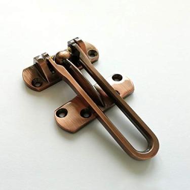 Imagem de TOGU Protetor de segurança de porta espesso sólido, travas de portão, protetor de porta de barra giratória, fecho de cadeado à prova de roubo para casa, apartamento, hotel, motel, dormitório, cobre