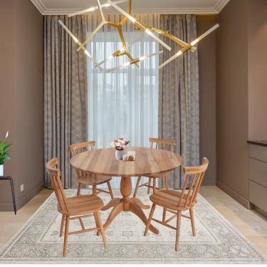 Imagem de Mesa Redonda Pé Central 120cm X79cm Milena Natural