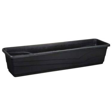 Imagem de Vaso Floreira Jardineira 80 x 21 cm - 23 Litros - Cor Preta - Desli