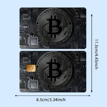 Imagem de Kit 2 Adesivos Bitcoin para Cartão  Circuito, PVC, Proteção de Chip - 