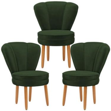 Imagem de Conjunto de 3 Poltronas para Sala Mesa de Jantar Decor Resistente - MO