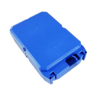 Imagem de Milageto Caixa de armazenamento de bateria, suporte profissional faça você mesmo 18650 com alça, caixa externa para pulverizador de ferramentas de jardim, Azul