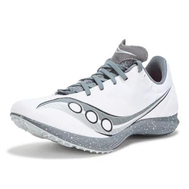 Imagem de Saucony Tênis masculino Velocity Distance, Mid Distance Track Spike, Branco/carbono, 42