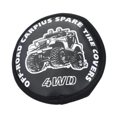Imagem de Capa De Pneu Sobressalente De Couro PU De 1,9" Para Carro RC Crawler T