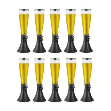 Imagem de Kit 10 Torre De Chopp 4L Refil Gelante Base Giratória Baccani