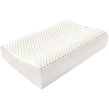Imagem de Travesseiros Respiráveis Travesseiros De Látex Natural Travesseiros De Pescoço Para Adultos Crianças E Estudantes Travesseiros De Contorno Para Dor No Pescoço, Adult flat style