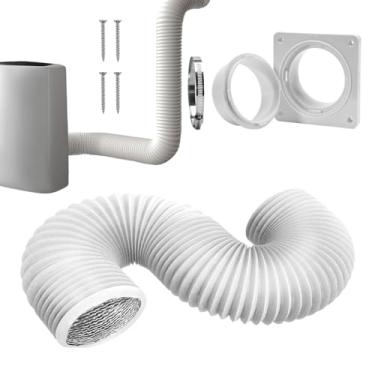 Imagem de Mangueira De Vapor Para Secadora - Mangueira de Exaustão para Espaços Reduzidos - Placa Conectora de Reposição para Exaustores de Máquina de Lavar Ventiladores de Circulação de Teto Ar Condicionado Co