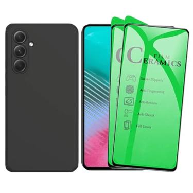 Imagem de Capa Protetora Premium para Samsung Galaxy M54, Preta, com Proteção de Câmera + 2 Películas de Proteção em Cerâmica Nanogel
