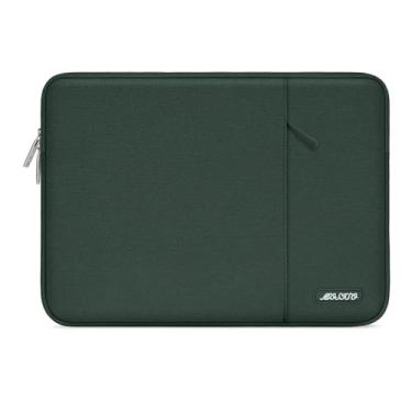 Imagem de Capa MOSISO para laptop de 13”, para MacBook Air M4, M3, M2 e M1 de 2025 a 2018/Pro M2 e M1 de 2025 a 2016, bolsa vertical de poliéster para computador com bolso, verde-escuro (midnight green)