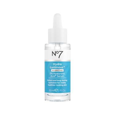 Imagem de No7 Hydraluminous+ 2% Hyaluronic Acid Serum - Sérum Facial Hidratante Com 5% De Vitamina B3 E Niacinamida Para Auxiliar Na Reparação Da Barreira Cutânea - Para Uma Pele Visivelmente Radiante E Com A