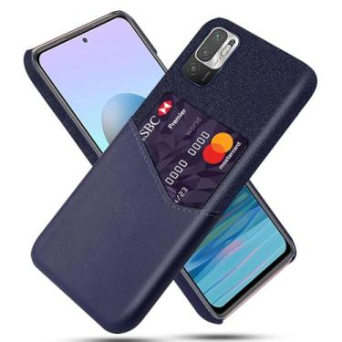 Imagem de Capa para Xiaomi Redmi Note 10 5G,Tela e tampa de couro PU,Antideslizante,360°cobertura completa à prova de choque com 1 slot de cartão atrás,Prevenção de queda-Blue