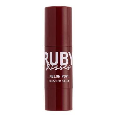 Imagem de Blush em Stick Melon Pop Ruby Kisses Cor Terracota Pop 5g