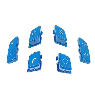 Imagem de CYCDIY Substituição da tampa do botão M do interruptor de controle de volante azul para BMW Série 3 E90 E92 E93 M3 /X1 E84 Acessório automotivo (Modelo B)