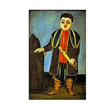 Imagem de leinwandbild bekannt Niko Pirosmani Poster A Boy with national Georgian Suit Druck auf Leinwand Berühmte Ölgemälde Reproduktion Wandkunst Schlafzimmer Wanddekoration128x80cm (127.0x81.3 cm)Sem moldura