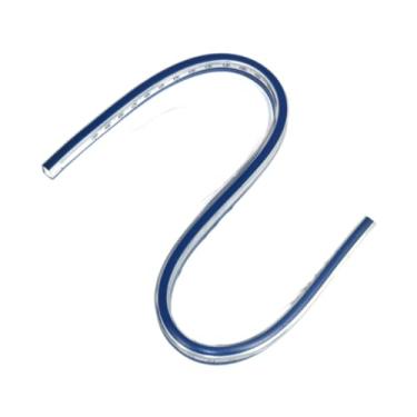 Imagem de MFMEXUL Régua Curva Flexível, Régua Divisória, Ferramenta de Desenho para Pintura, Desenho, Macia, para Suprimentos, Desenho de Quilting, 75cm