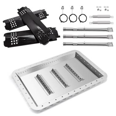 Imagem de Adviace Peças de reposição para Charbroil Gas2Coal 463340516 463370519 463370516, G421-0200-W1 Bandeja de carvão, queimador e Ignitor, barraca de proteção térmica, kit de transporte de chamas para