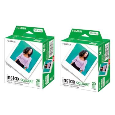 Imagem de Fujifilm Pacote com 2 películas coloridas instantâneas instax, pacote duplo - 20 exposições (40 no total), moldura branca