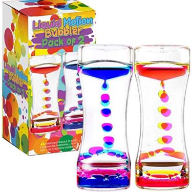 Imagem de LIVOND Temporizador Sensorial Liquid Motion Bubbler, 2 Minutos, Brinquedo De Bolha Grande E Calmante Para Crianças Com Autismo, Tdah, Ansiedade Ou Necessidades Especiais (Pacote 2)