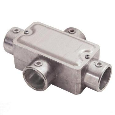 Imagem de Condulete Fixo 3/4" Tipo "x" - Com Tampa / Sem Rosca / Sem Pintura Tra