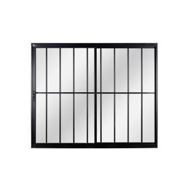 Imagem de Janela de Alumínio de Correr 100x150x8cm 2 Folhas Ecosul Esquadrisul Preto