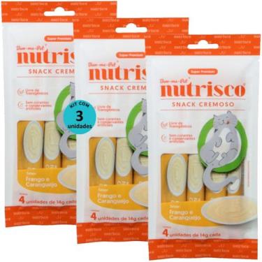 Imagem de Snack cremoso nutrisco gatos 14g frango e caranguejo com 4 un - kit co