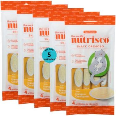 Imagem de Snack cremoso nutrisco gatos 14g frango e caranguejo com 4 un - kit co