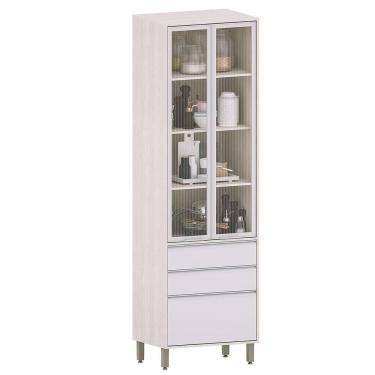 Imagem de Paneleiro Alto para Cozinha com Portas de Vidro Atenas