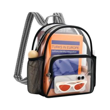 Imagem de Mochila transparente Lyingflat Stadium aprovada 12x12x6cm preta