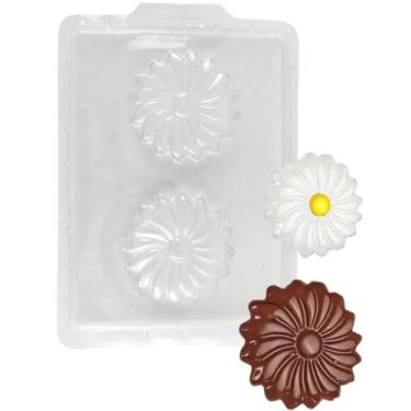 Imagem de 10 Forma Simples Margarida Molde P/ Chocolate Flor Florzinha - San Fel