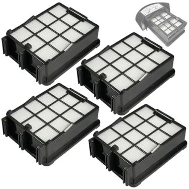 Imagem de 4 pacotes de filtros compatíveis com aspirador vertical Hoover UH71250, UH71251, UH71230, substituição para filtro 440005573 (peça de alça de filtro superior não incluída)