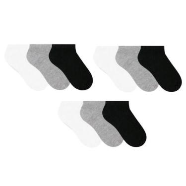 Imagem de Kit 9 Pares De Meias Esportiva Masculina Sapatilha Selene Conforto, Mi