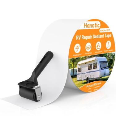 Imagem de Fita de telhado RV Hanotic 10 cm x 15 m com rolo branco resistente a U