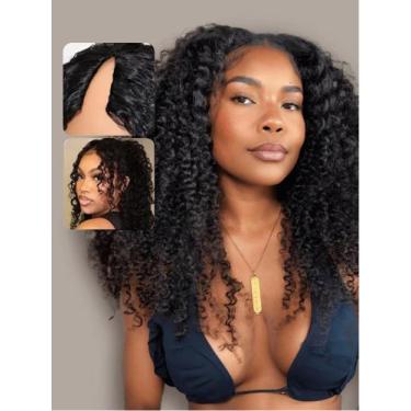 Imagem de Peruca UNICE EasiContour V Part Kinky Curly 100% cabelo humano de 20 p