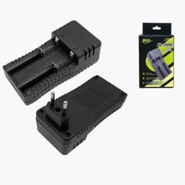 Imagem de Carregador Duplo + 4 Baterias  16340 Cr123a Recarregável - HDL