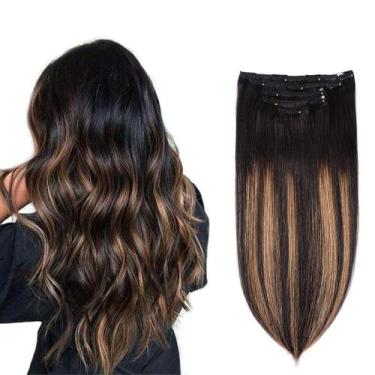 Imagem de Extensões de cabelo Amygirl Remy Human Hair 16 em 80 g 5 unidades