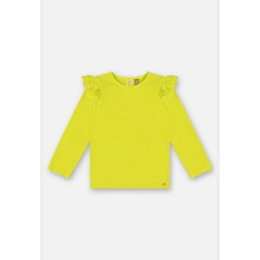 Imagem de Blusa Básica Infantil Menina Up Baby, Verde, 3