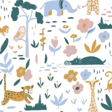 Imagem de Papel de Parede Vinílico Sonhos Ref 4207 Amarelo 52cm x 10m - Bobinex