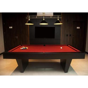 Imagem de Mesa de Sinuca/Bilhar - 2,53x1,40 - Nelson Bilhares, Vermelho