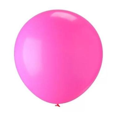 Imagem de BALÃO LISO REDONDO - PIC PIC Nº09 - ROSA NEON - Pacote com 25 unidades