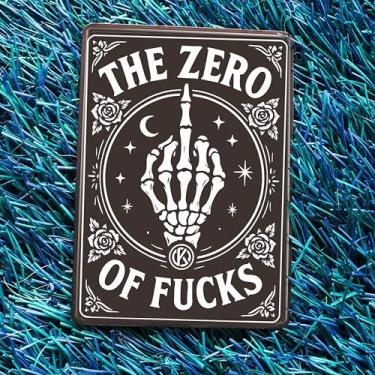 Imagem de Zero F’s Given Metal Tarot Card – Funny Novelty Collectible Gag Gift for Tarot Lovers, Spiritual Humor & Divination Party Favor